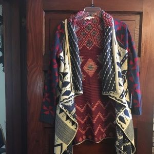 Geometric Print Cardigan
